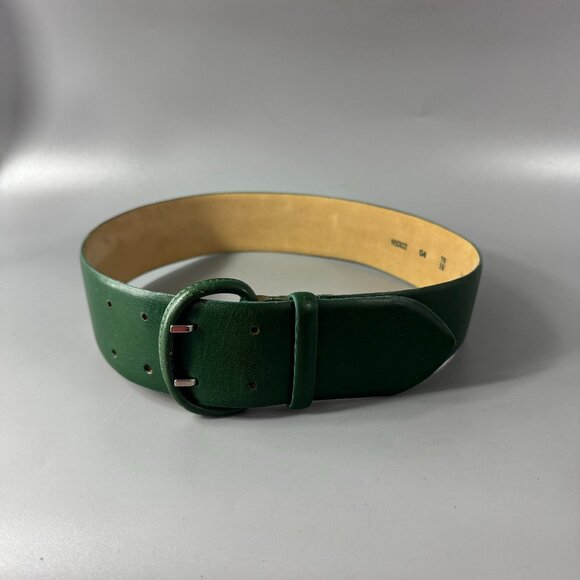 Kenzo Accessories - Vintage Kenzo Dark Green Patent Leather Women's Double-Prong Wide Belt